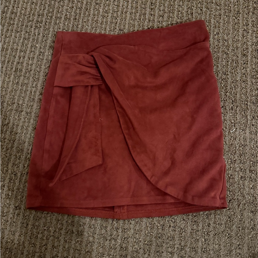 Francesca's Collections Terracotta Mini Skirt